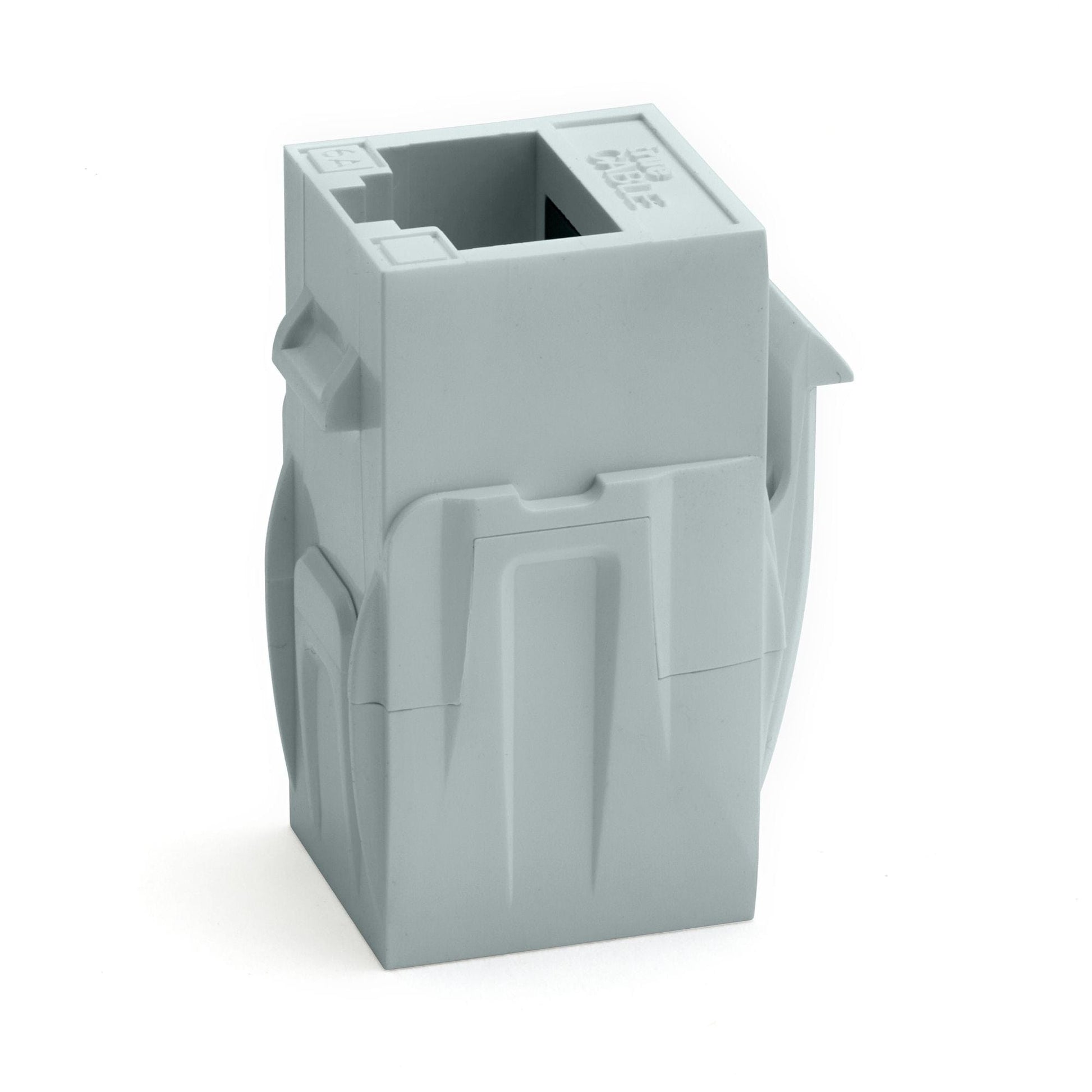 Cat6A Keystone Jack Couplers | Unshielded | 6 Piece | Gray | standing up