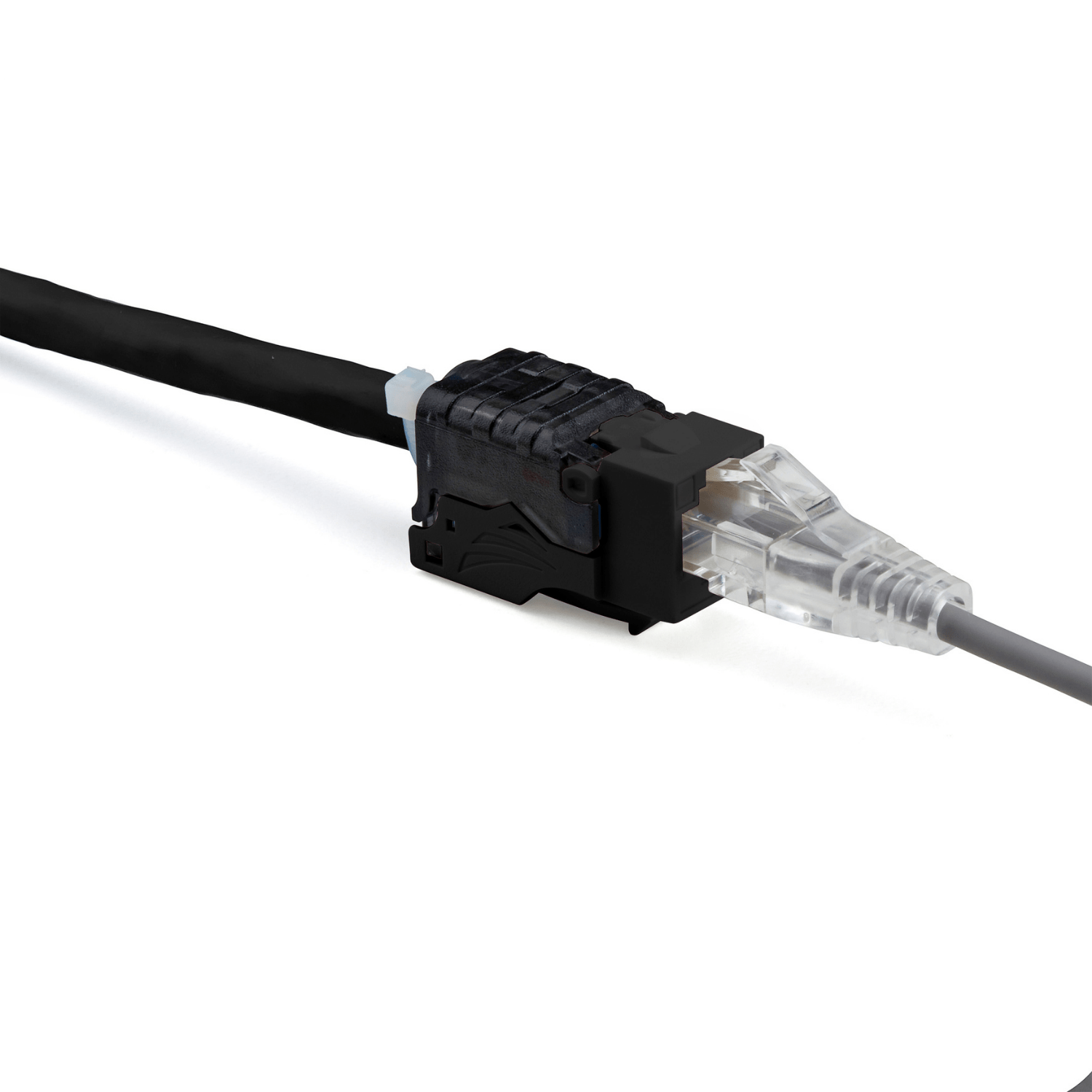 Cat6A Toolless Keystone Jack | Unshielded | 12pc | Black