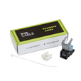Cat6A Toolless Keystone Jack | Unshielded | 6pc | Black