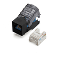 Cat6A Toolless Keystone Jack | Unshielded | 6pc | Black