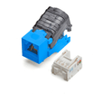 Cat6A Toolless Keystone Jack | Unshielded | 6pc | Blue