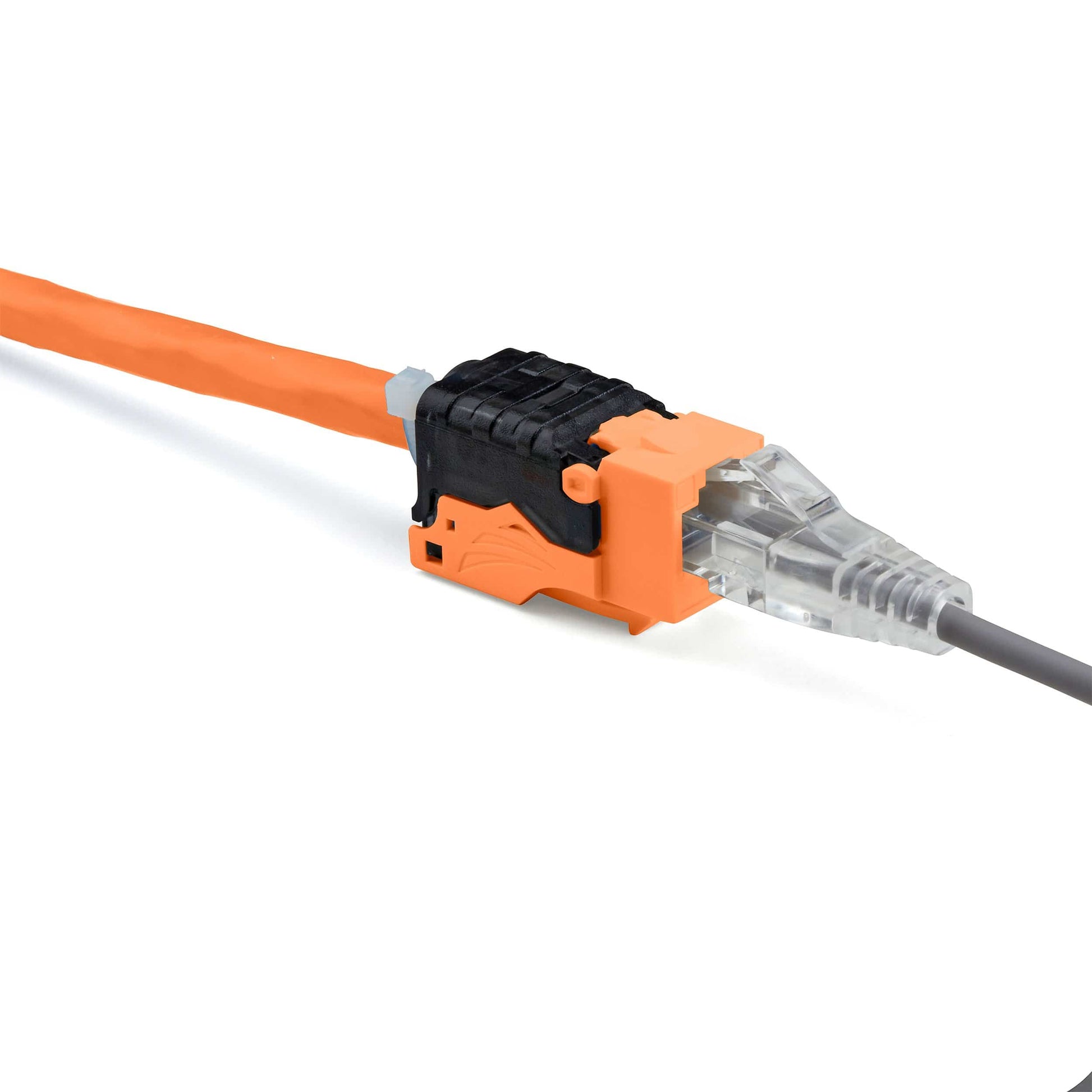Cat6A Toolless Keystone Jack | Unshielded | 2pc | Orange