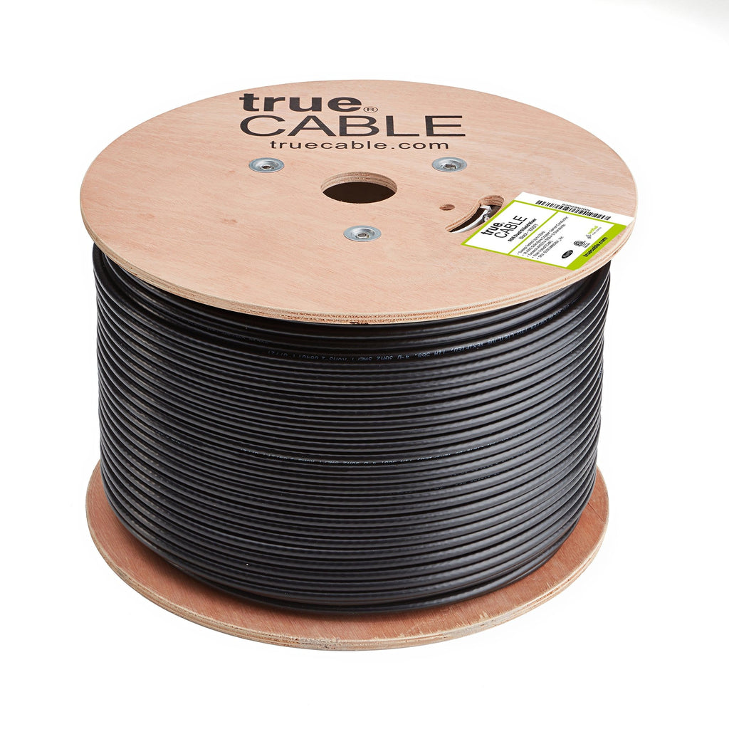 RG6 dual shield coax Riser black 1000ft