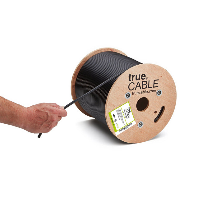 RG6 dual shield coax Riser black 500ft