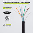 Cat6 Shielded Outdoor With Messenger Cable Black 1000ft trueCABLE Infographic