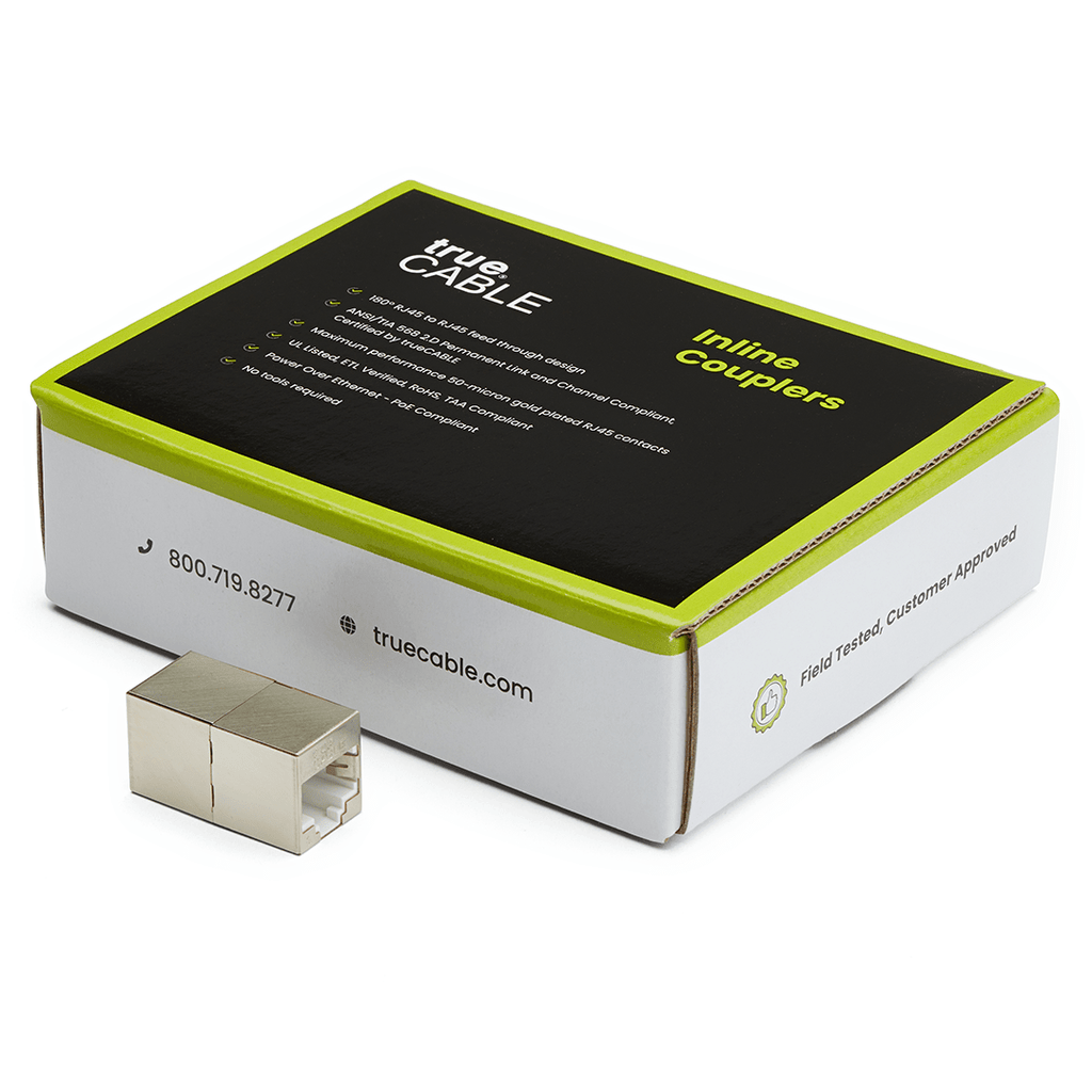 Cat6 Inline Coupler | Shielded | 12pc | closed box