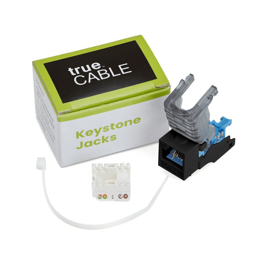 Cat6 Toolless Keystone Jack | Unshielded | 2pc | Black