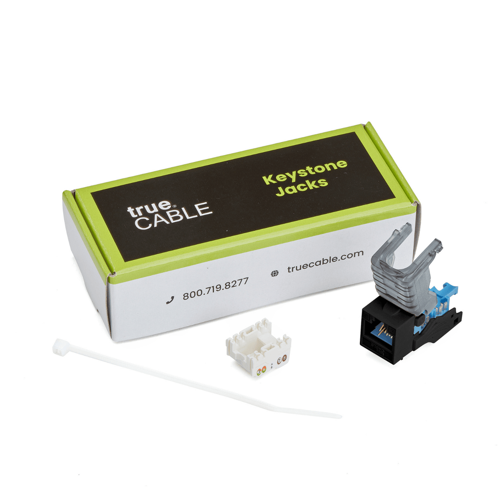 Cat6 Toolless Keystone Jack | Unshielded | 6pc | Black