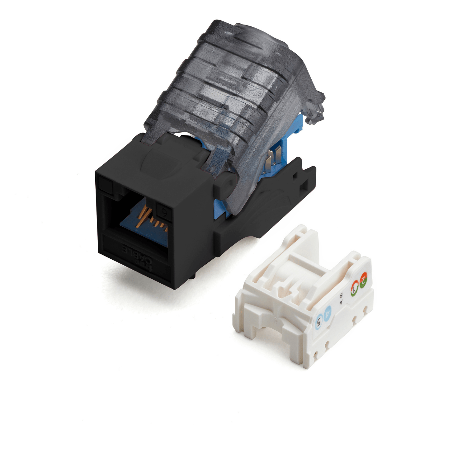 Cat6 Toolless Keystone Jack | Unshielded | 6pc | Black