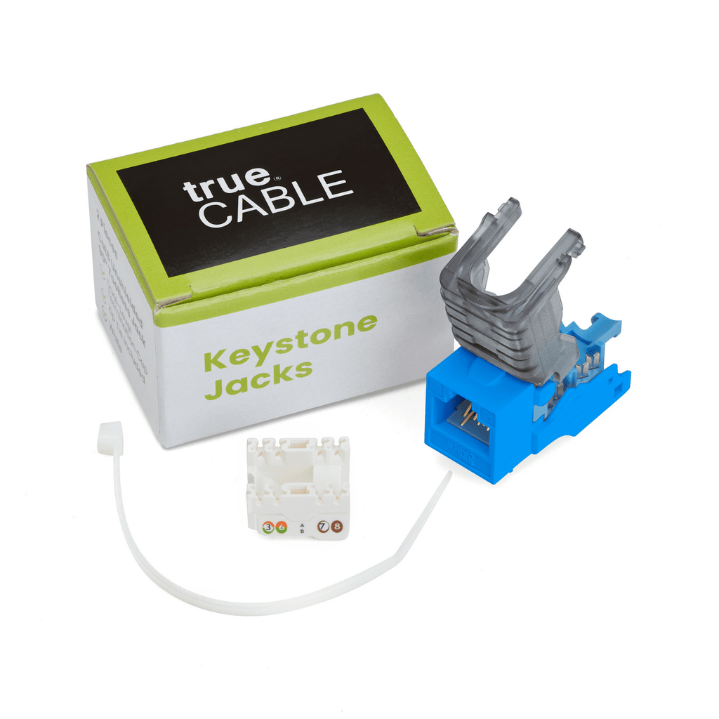 Cat6 Toolless Keystone Jack | Unshielded | 2pc | Packaging | Blue