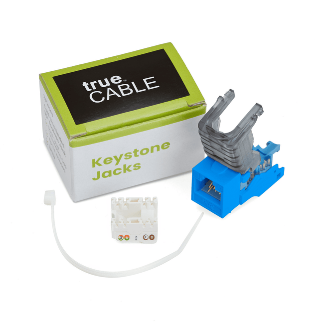 Cat6 Toolless Keystone Jack | Unshielded | 2pc | Packaging | Blue