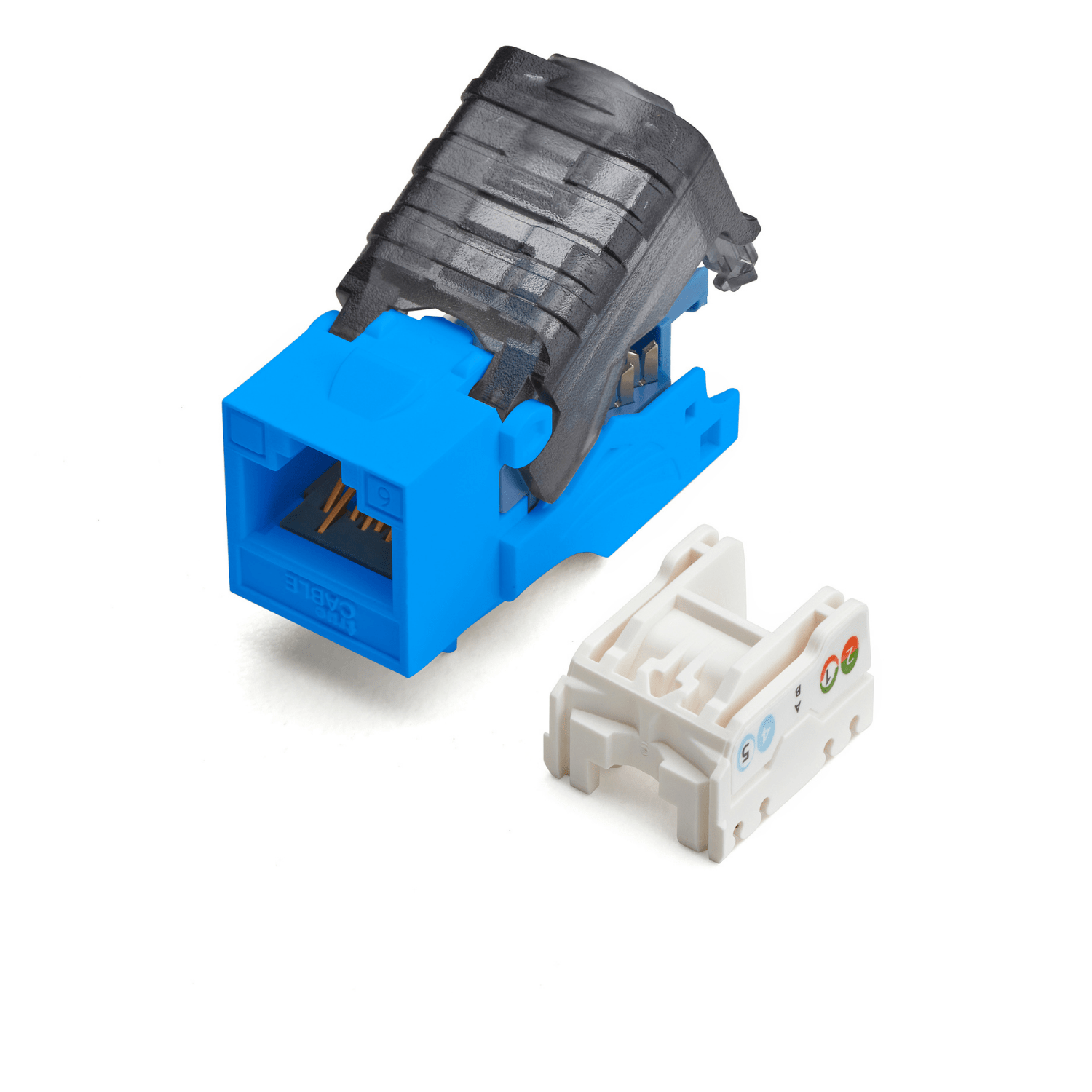 Cat6 Toolless Keystone Jack | Unshielded | 12pc | Blue