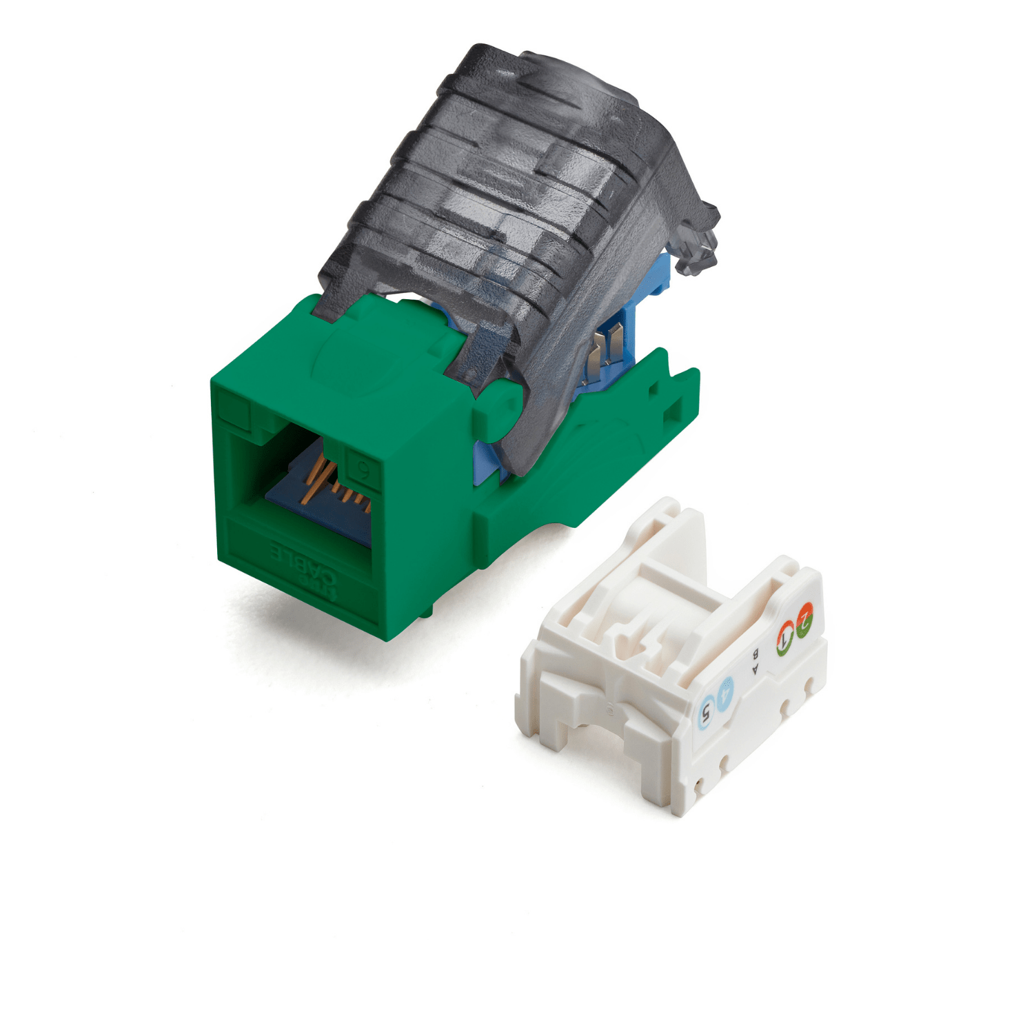 Cat6 Toolless Keystone Jack | Unshielded | 2pc | Green