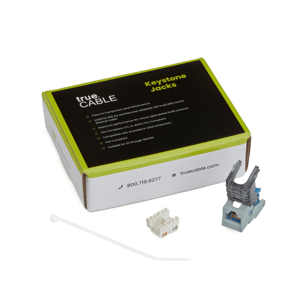 Cat6 Toolless Keystone Jack | Unshielded | 12pc | Packaging | Gray