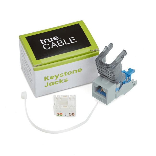 Cat6 Toolless Keystone Jack | Unshielded | 2pc | Packaging | Gray