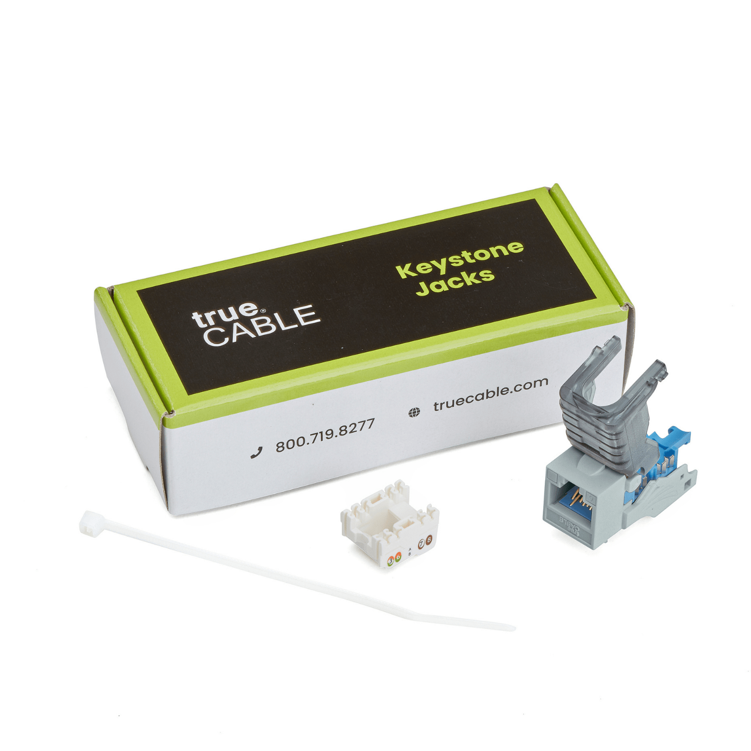 Cat6 Toolless Keystone Jack | Unshielded | 6pc | Packaging | Gray