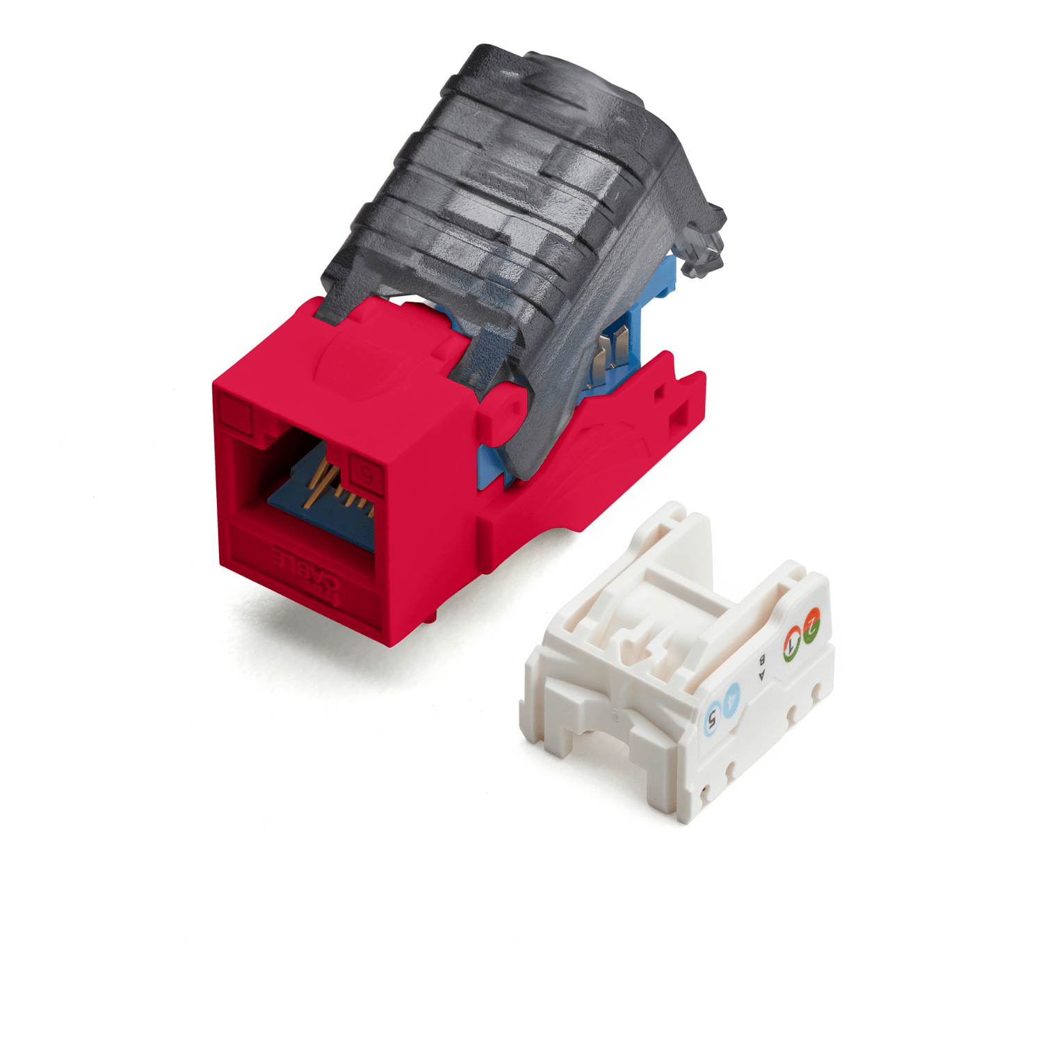 Cat6 Toolless Keystone Jack | Unshielded | 2pc | Red