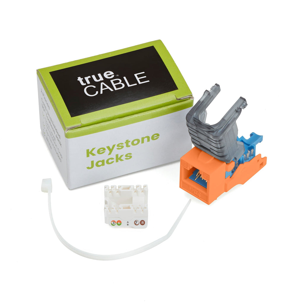 Cat6 Toolless Keystone Jack | Unshielded | 2pc | Orange