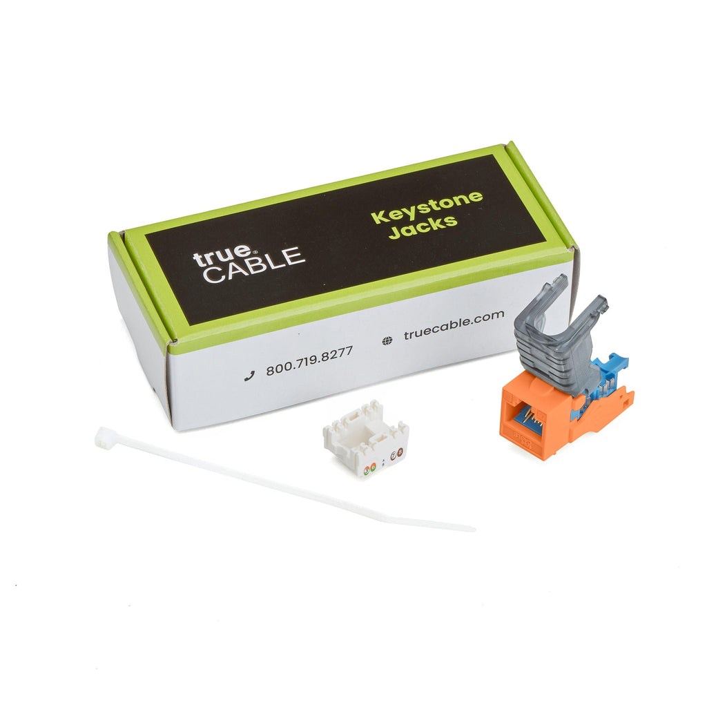 Cat6 Toolless Keystone Jack | Unshielded | 6pc | Orange