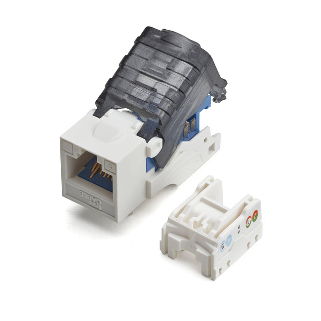 Cat6 Toolless Keystone Jack | Unshielded | 12pc | White