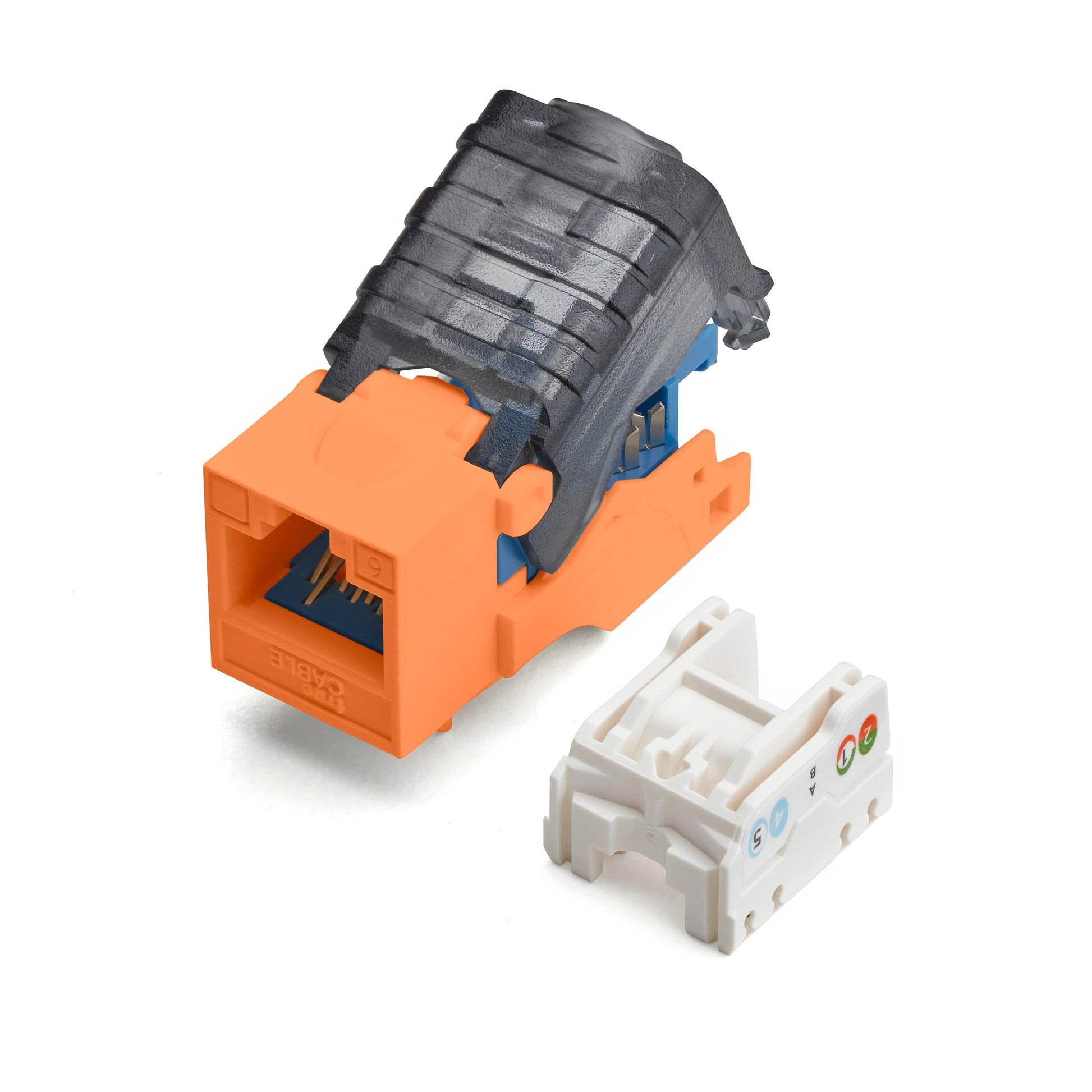 Cat6 Toolless Keystone Jack | Unshielded | 2pc | Orange
