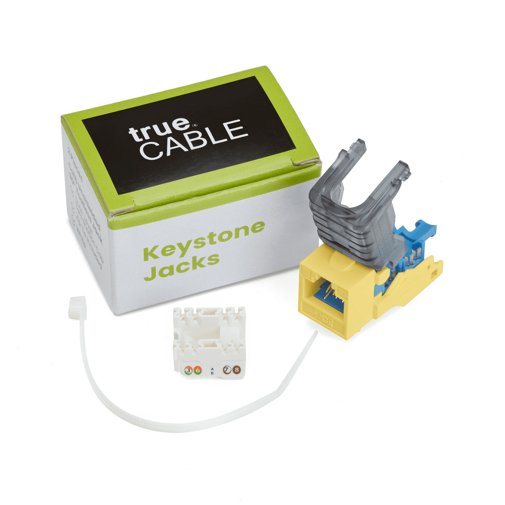 Cat6 Toolless Keystone Jack | Unshielded | 2pc | Yellow