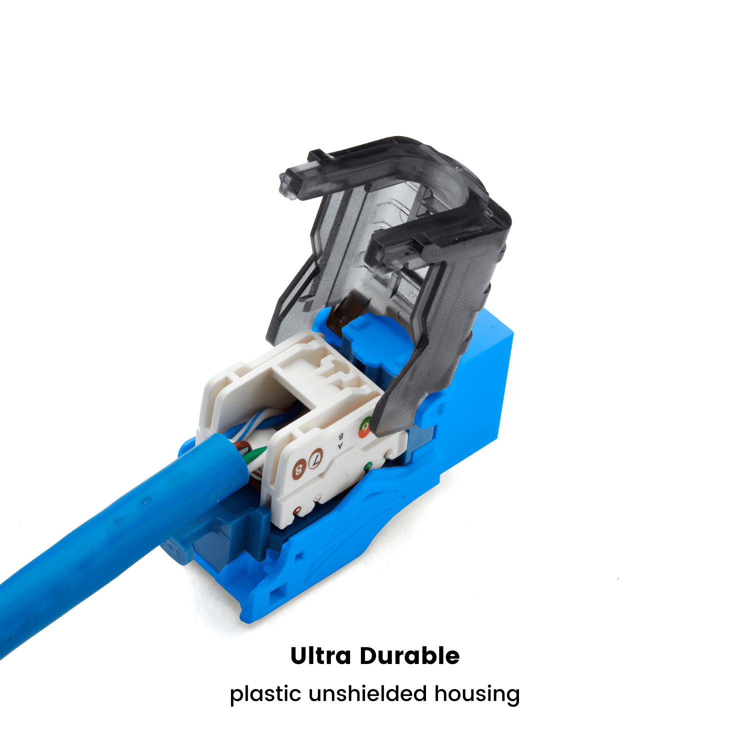 Cat6 Toolless Keystone Jack | Unshielded | 12pc | Blue