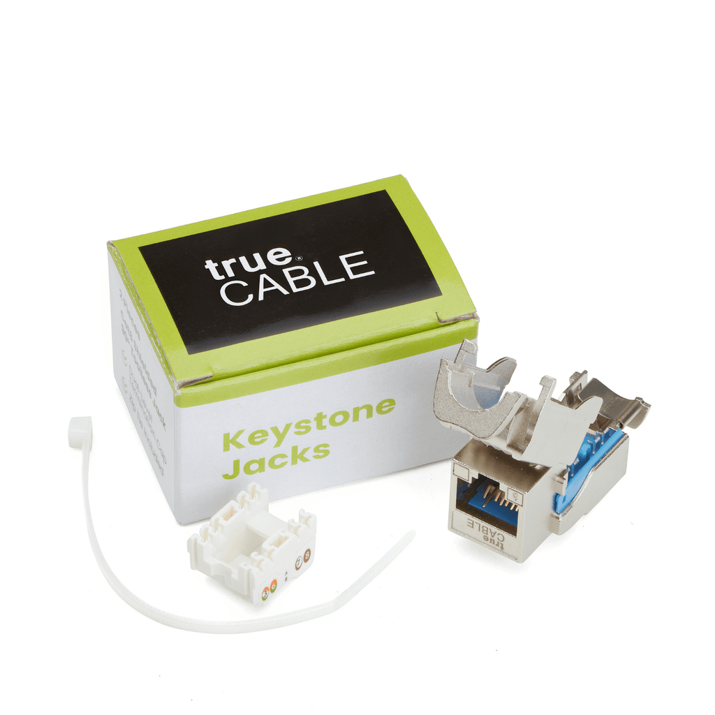 Cat6 Toolless Keystone Jack | Shielded | 2pc | Packaging | White