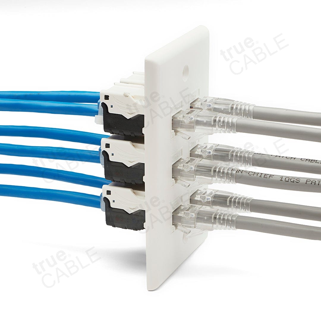 Single Gang Wall Plate - 6 port