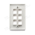 Single Gang Wall Plate - 6 port
