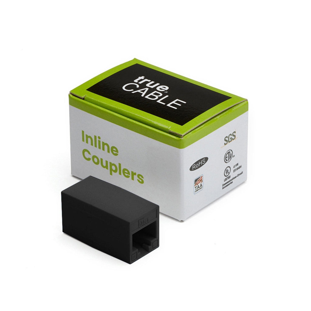 Cat6 Inline Coupler | Unshielded | Black | 2pc | closed box