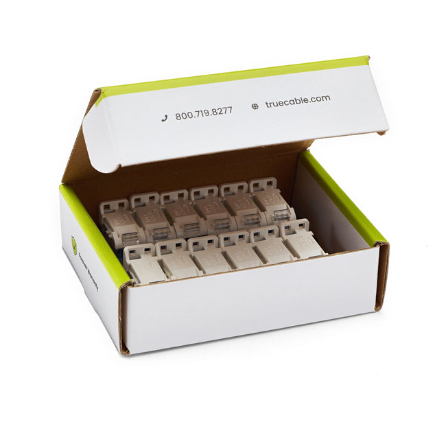 Cat6a unshielded field term plug, open box, 12 piece