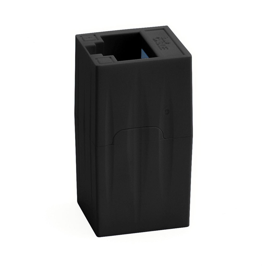 Cat6 Inline Coupler | Unshielded | Black | 6pc | standing up