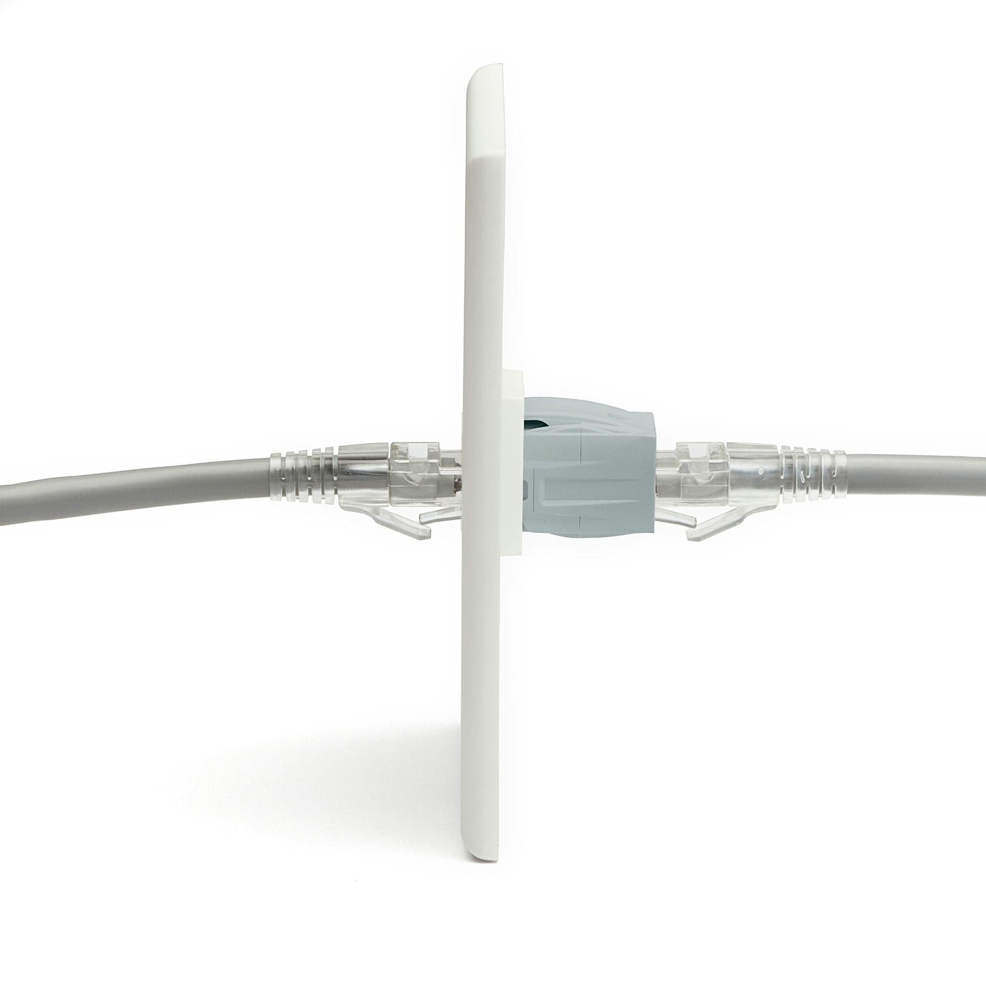 Cat6A Keystone Jack Couplers | Unshielded | 12 Piece | Gray | coupler in wall plate