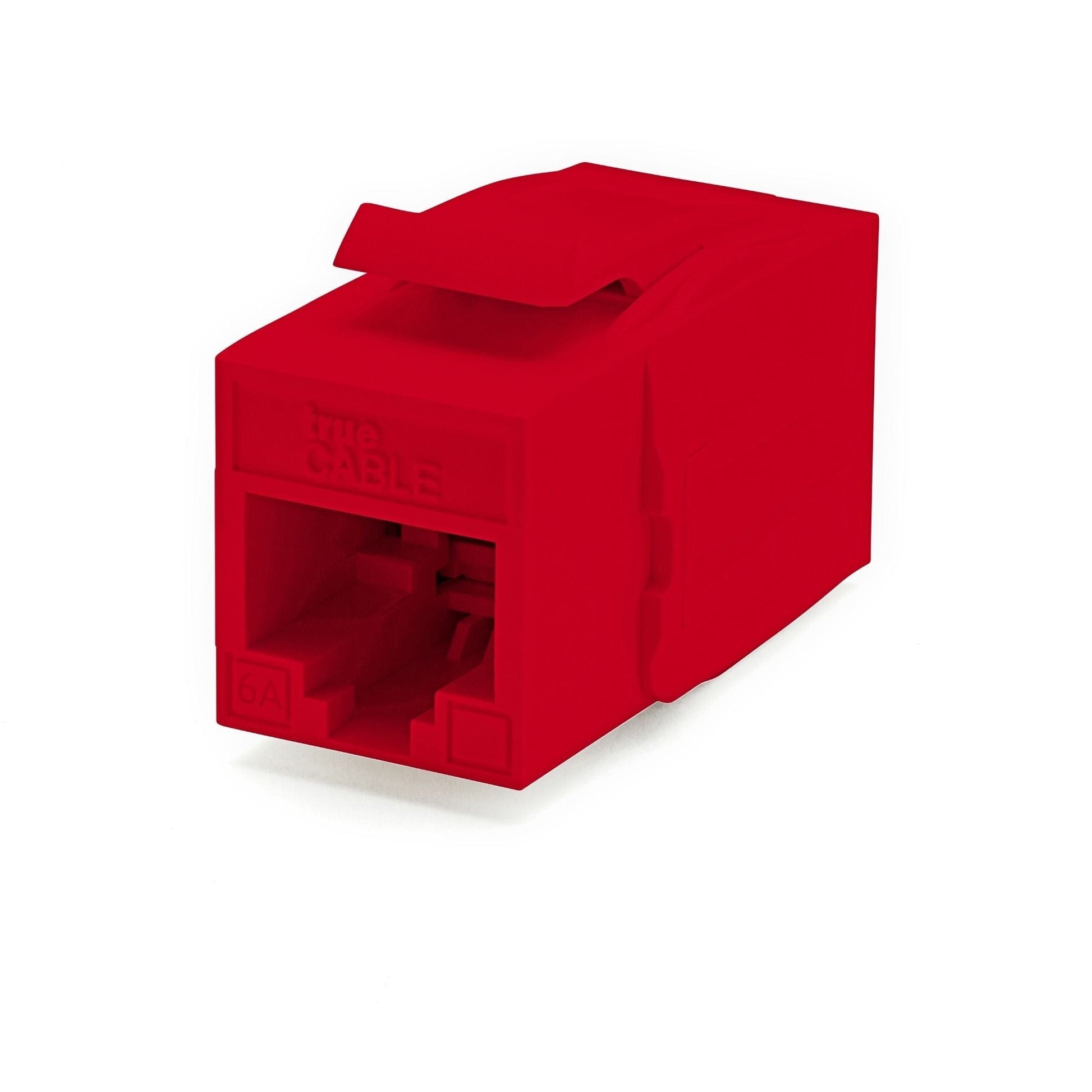 Cat6A Keystone Jack Couplers | Unshielded | 12 Piece | Red | front