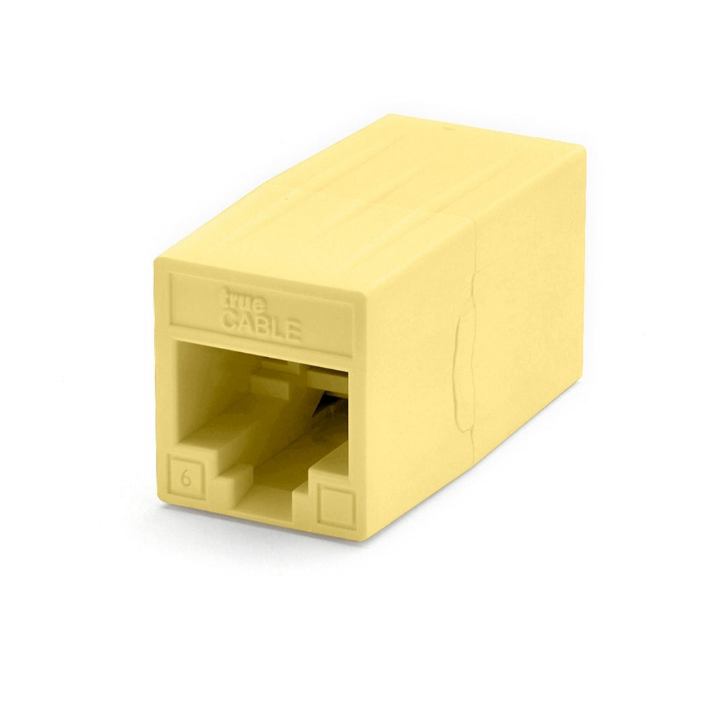 Cat6 Inline Coupler | Unshielded | Yellow | 2pc | front