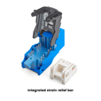 Cat6 Toolless Keystone Jack | Unshielded | 12pc | Blue