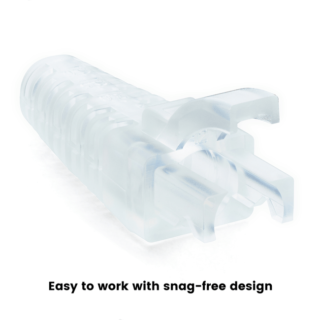 Cut-to-Fit RJ45 Strain Relief Boot | Large | 100pc | Snag Free Design