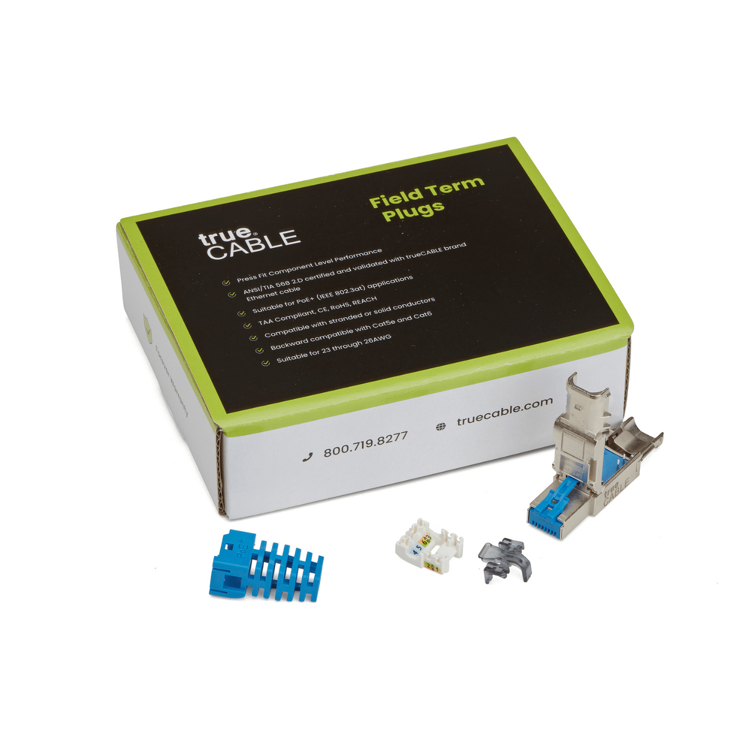 trueCABLE | Cat6A Field Term Plug | 12pc | Box Contents