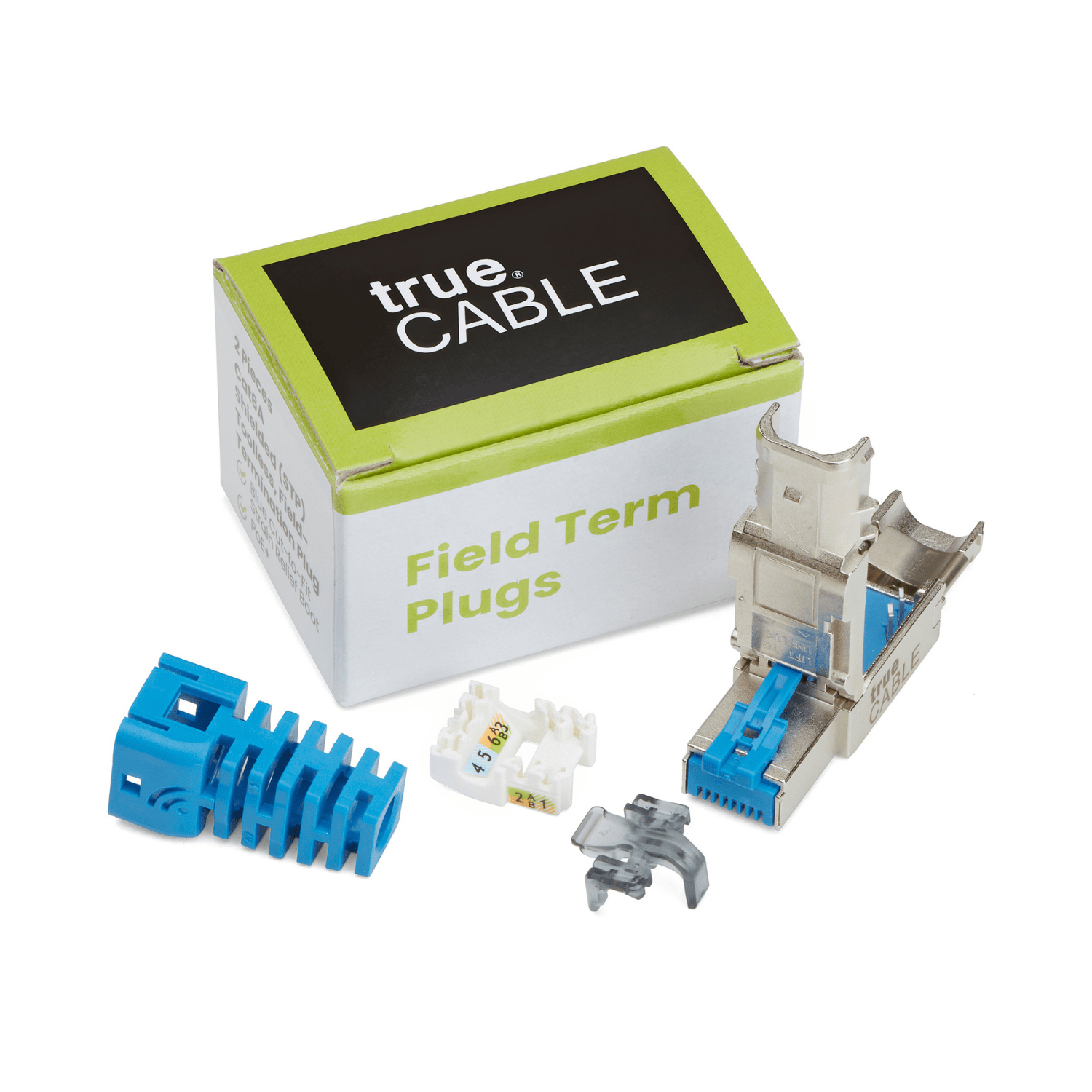 trueCABLE | Cat6A Field Term Plug | 2pc | Box Contents