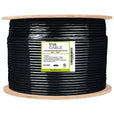 Cat6A Shielded Plenum Ethernet Cable Black 1000ft Reel Spool