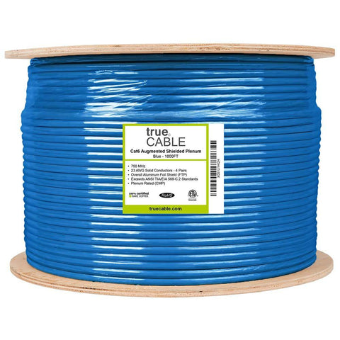 Cat6A Plenum Bulk Ethernet Cable, Shielded | trueCABLE