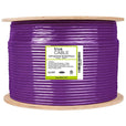 Cat6A Shielded Plenum Ethernet Cable Purple 1000ft Reel Spool