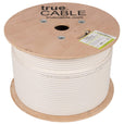 Cat6A Shielded Plenum Ethernet Cable White 1000ft trueCABLE Reel No Wrap