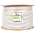Cat6A Shielded Plenum Ethernet Cable White 1000ft trueCABLE Reel Label