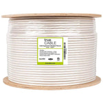 Cat6A Shielded Plenum Ethernet Cable White 1000ft trueCABLE Reel Label