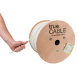 Cat6A Shielded Riser Ethernet Cable White 1000ft trueCABLE Hand Pulling