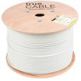 Cat6A Shielded Riser Ethernet Cable White 1000ft trueCABLE Reel No Wrap