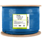 Cat6 Plenum Ethernet Cable Blue 500ft trueCABLE Reel Label