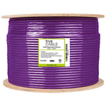 Cat6A Plenum Ethernet Cable Purple 1000ft trueCABLE Reel Label